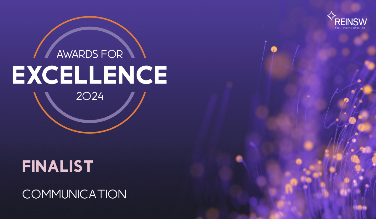 Finalist - 2024 Award for Communication Category - Propertybuyer REINSW Awards 2024